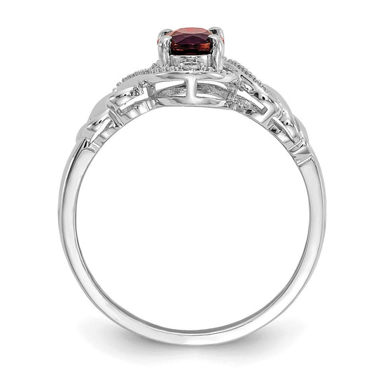 10K Gemstone and Diamond Ring