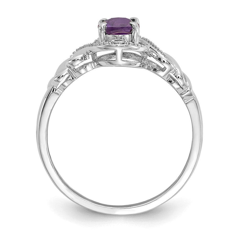 10K Gemstone and Diamond Ring