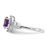 10K Gemstone and Diamond Ring