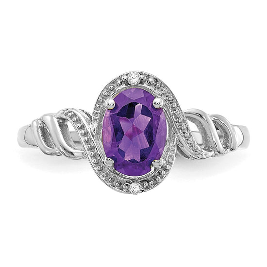 10K Gemstone and Diamond Ring