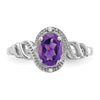 10K Gemstone and Diamond Ring
