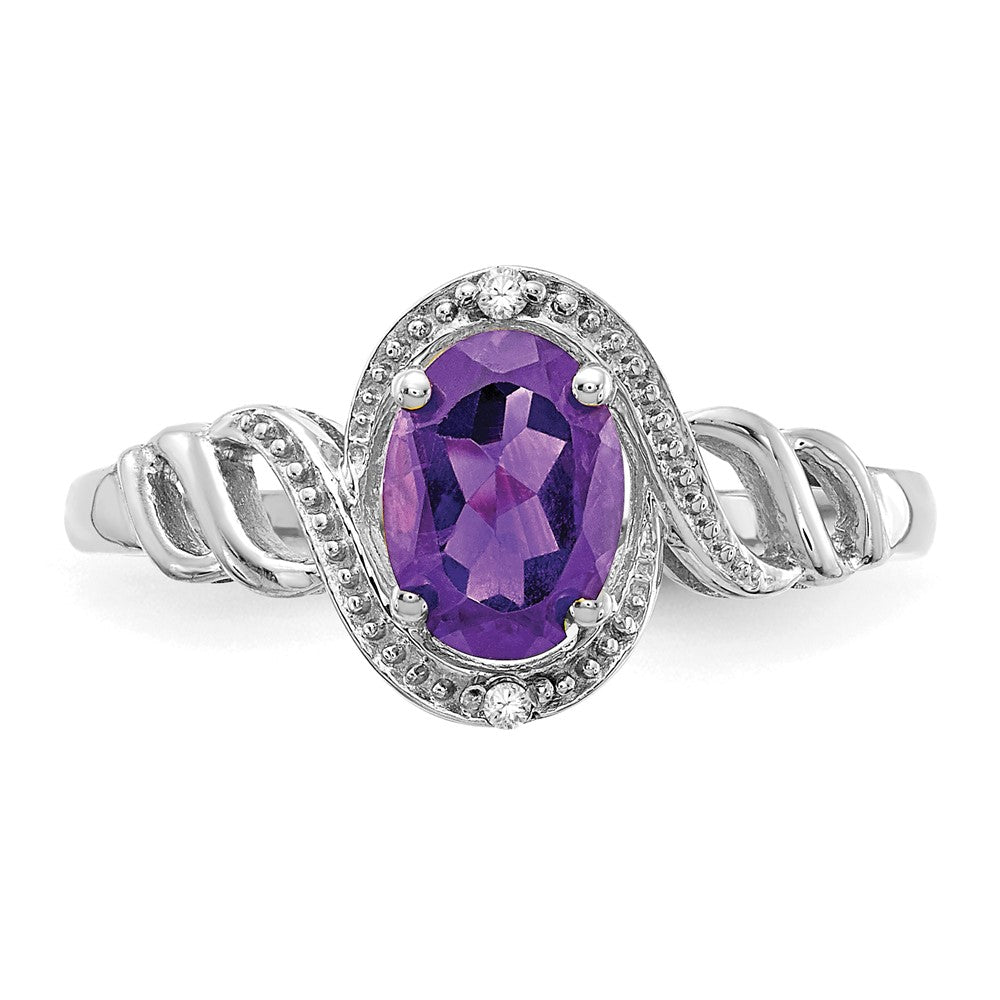 10K Gemstone and Diamond Ring