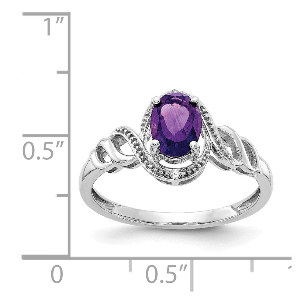 10K Gemstone and Diamond Ring