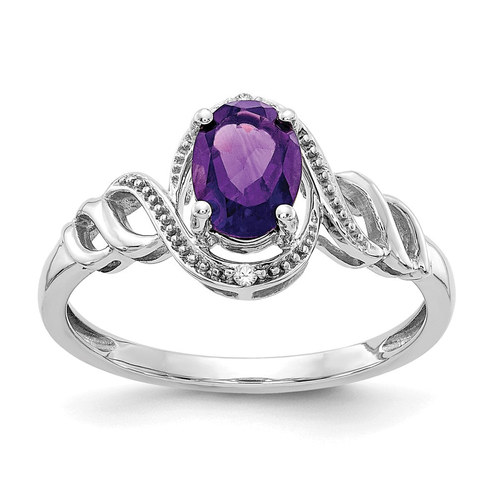 10K Gemstone and Diamond Ring
