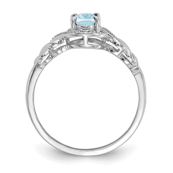 10K Gemstone and Diamond Ring