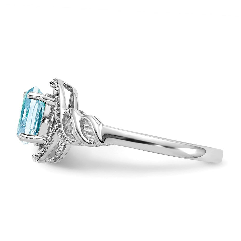 10K Gemstone and Diamond Ring