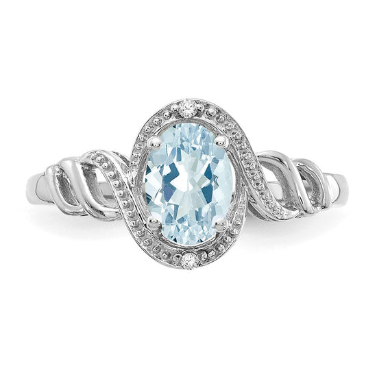 10K Gemstone and Diamond Ring