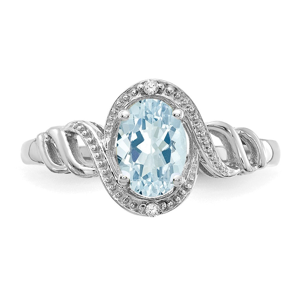 10K Gemstone and Diamond Ring