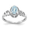10K Gemstone and Diamond Ring