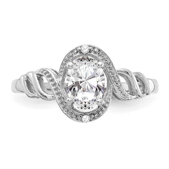 10K Gemstone and Diamond Ring