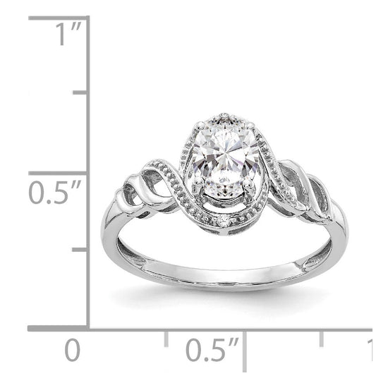10K Gemstone and Diamond Ring