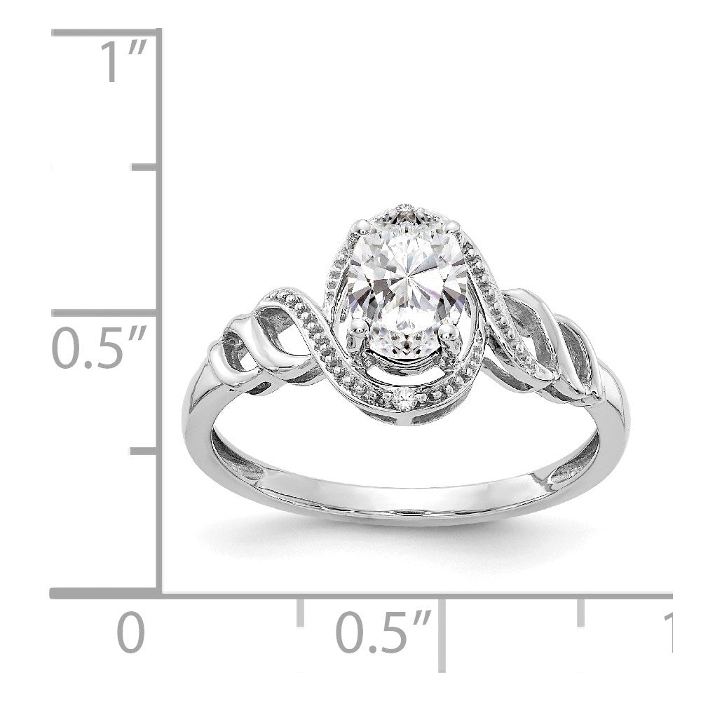 10K Gemstone and Diamond Ring