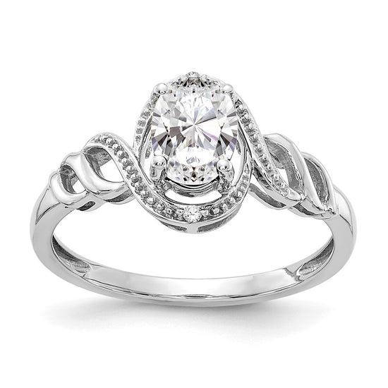 10K Gemstone and Diamond Ring