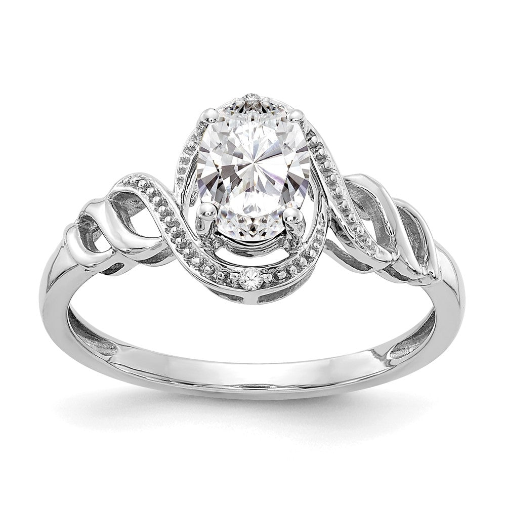 10K Gemstone and Diamond Ring