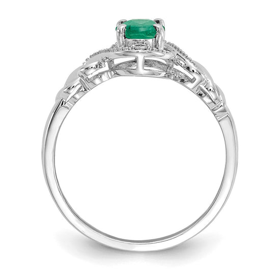 10K Gemstone and Diamond Ring