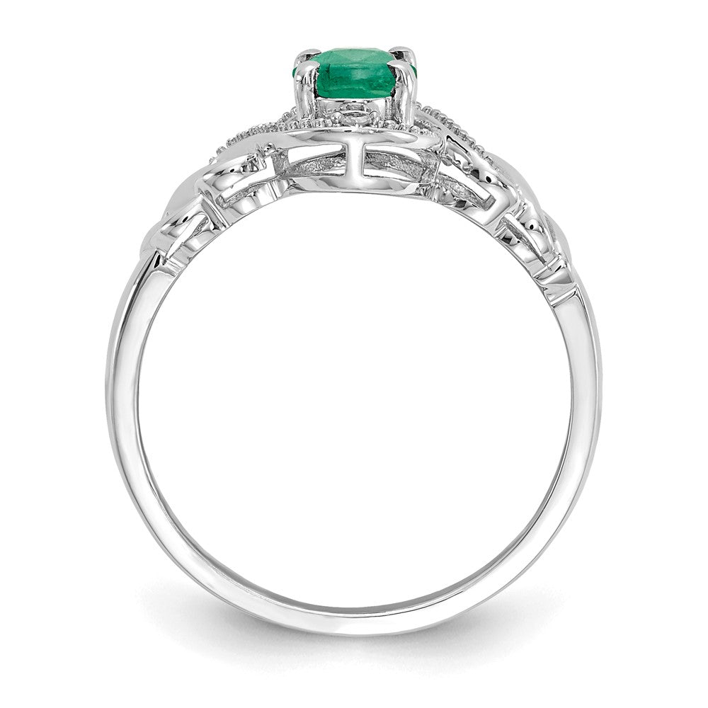 10K Gemstone and Diamond Ring