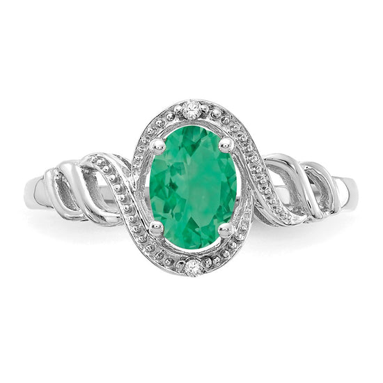 10K Gemstone and Diamond Ring