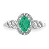 10K Gemstone and Diamond Ring