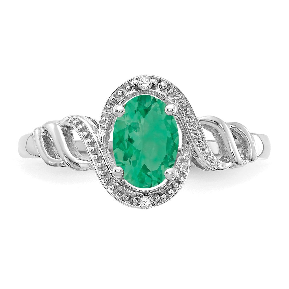 10K Gemstone and Diamond Ring