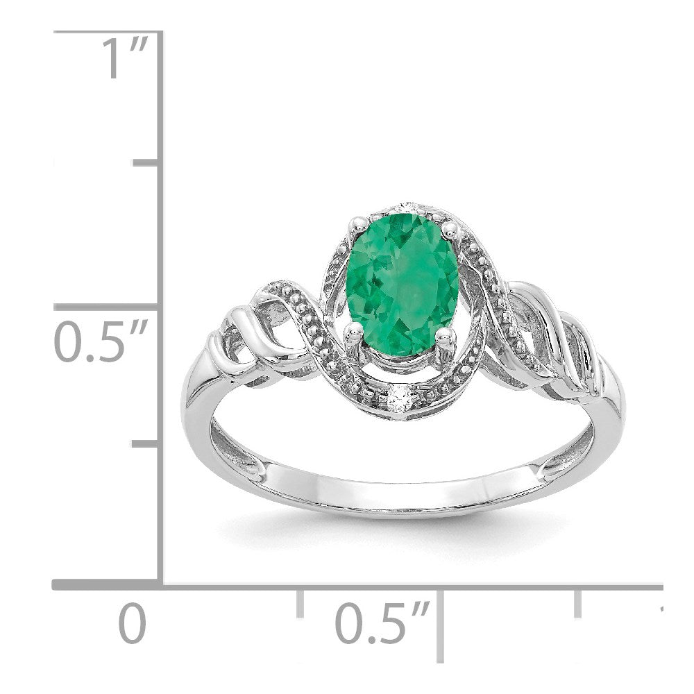 10K Gemstone and Diamond Ring