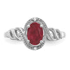 10K Gemstone and Diamond Ring