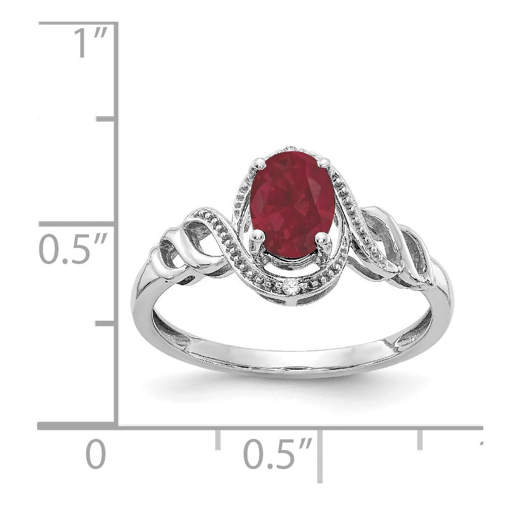 10K Gemstone and Diamond Ring