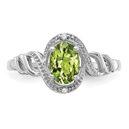 10K Gemstone and Diamond Ring