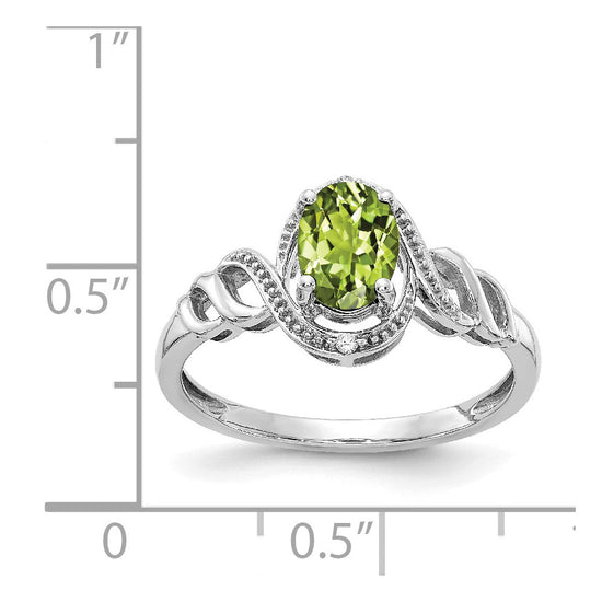 10K Gemstone and Diamond Ring