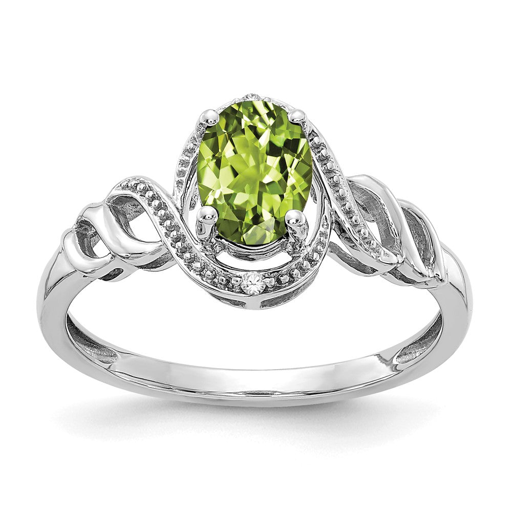 10K Gemstone and Diamond Ring