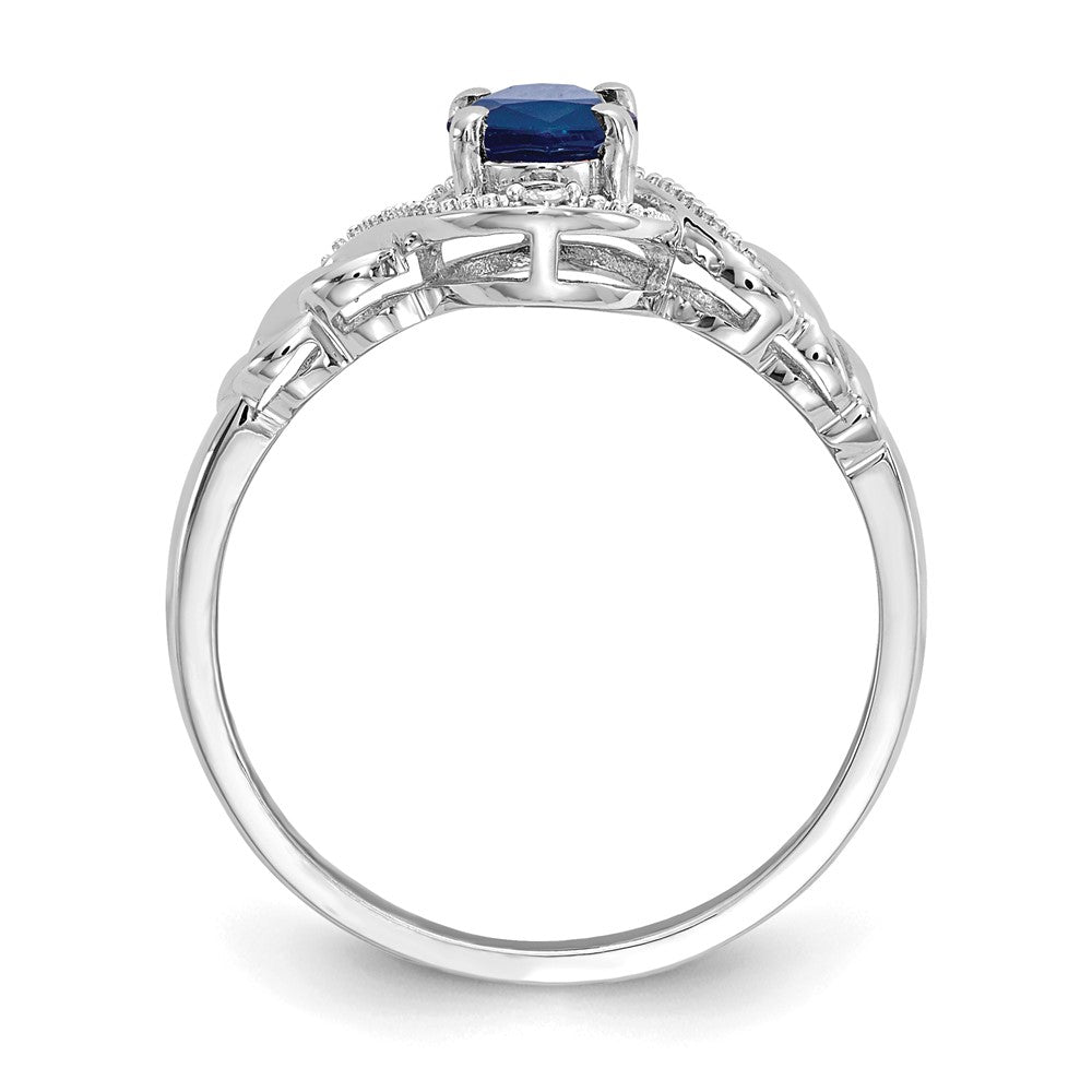 10K Gemstone and Diamond Ring