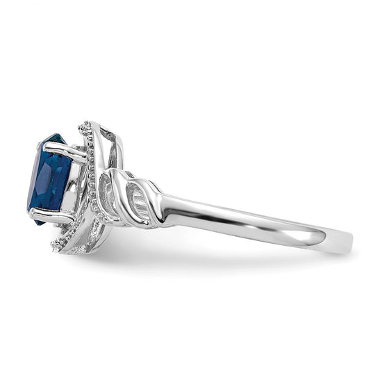 10K Gemstone and Diamond Ring