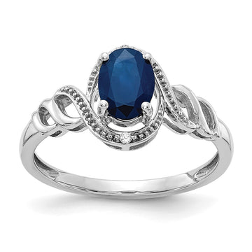 10K Gemstone and Diamond Ring