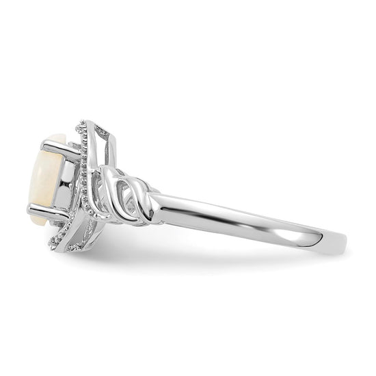 10K Gemstone and Diamond Ring