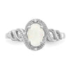 10K Gemstone and Diamond Ring