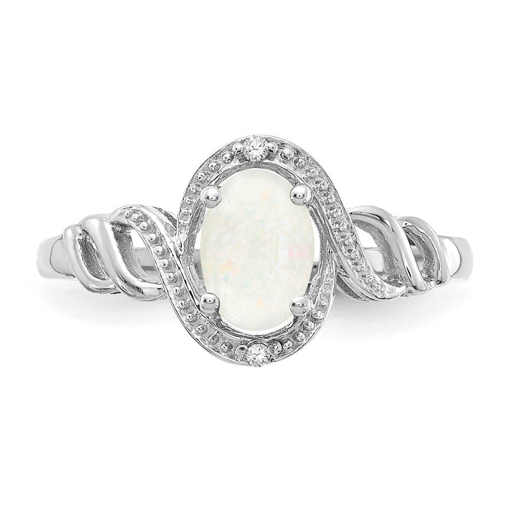 10K Gemstone and Diamond Ring