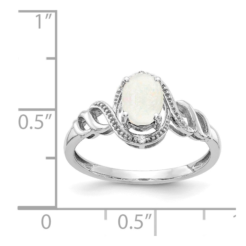 10K Gemstone and Diamond Ring