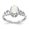 10K Gemstone and Diamond Ring