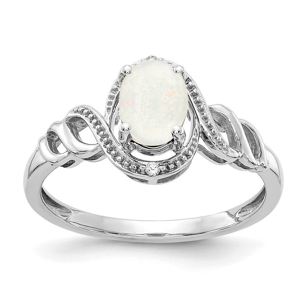 10K Gemstone and Diamond Ring