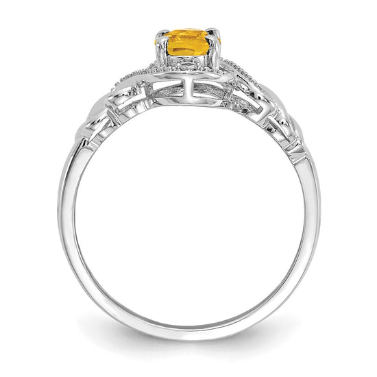10K Gemstone and Diamond Ring