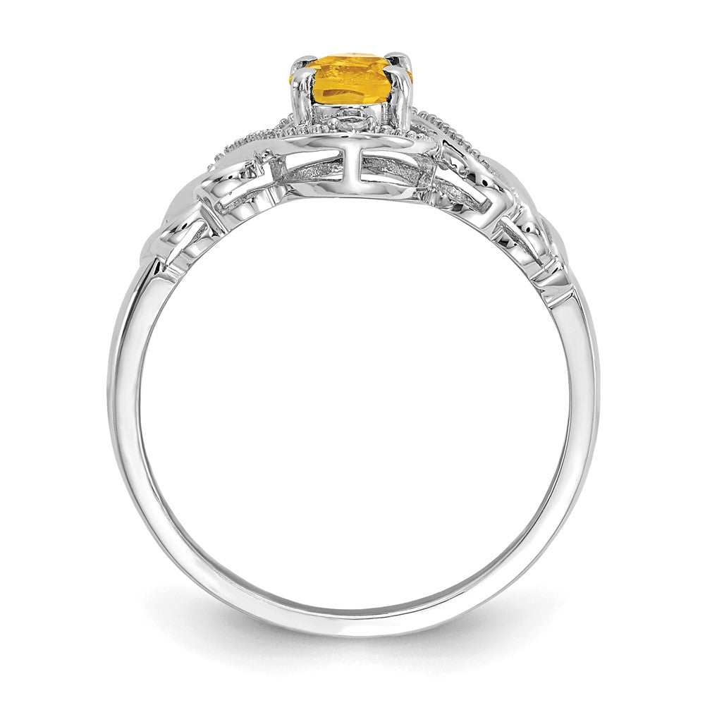 10K Gemstone and Diamond Ring