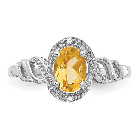 10K Gemstone and Diamond Ring