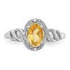 10K Gemstone and Diamond Ring