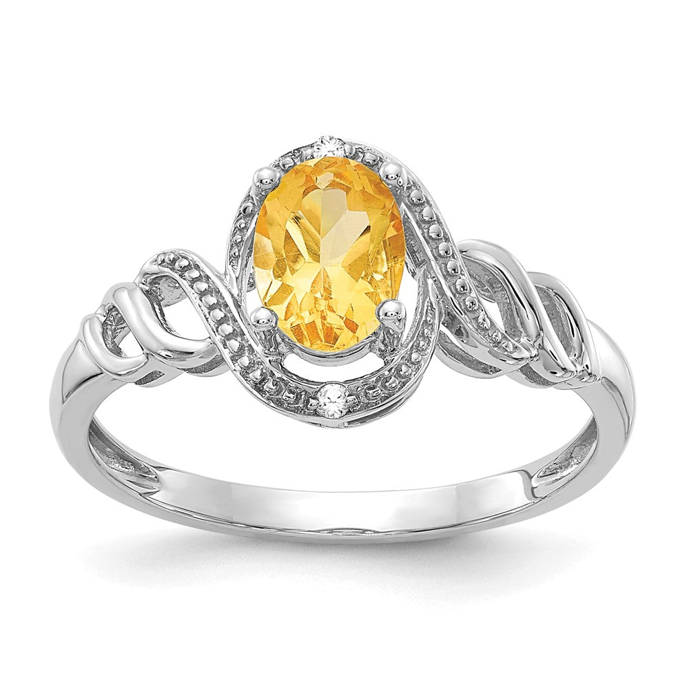 10K Gemstone and Diamond Ring