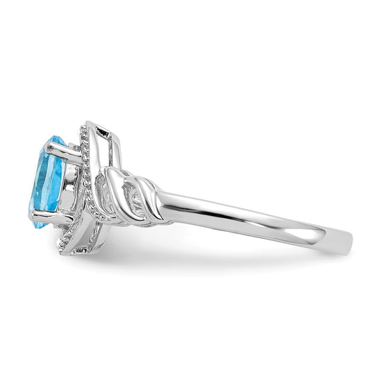 10K Gemstone and Diamond Ring