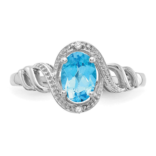 10K Gemstone and Diamond Ring