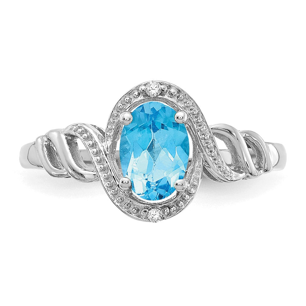 10K Gemstone and Diamond Ring