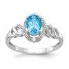 10K Gemstone and Diamond Ring
