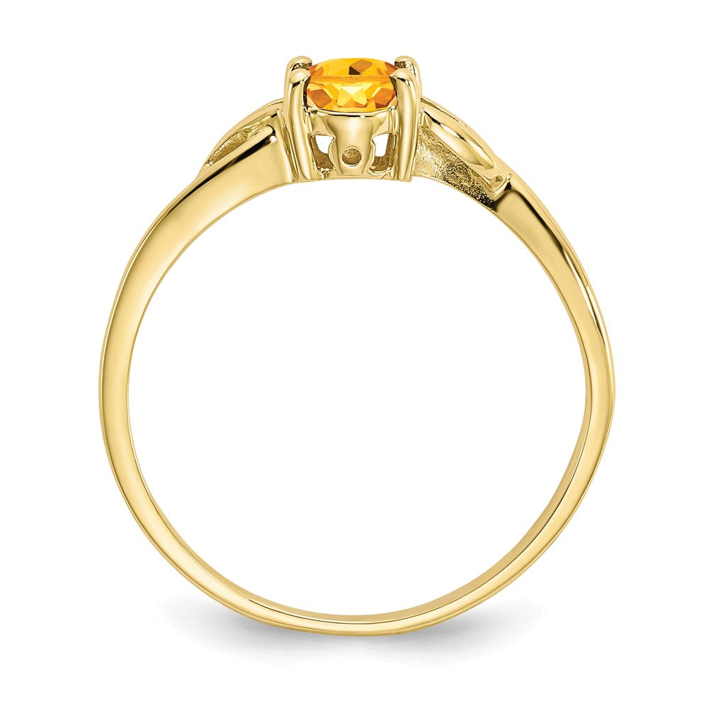 10k Polished 6x4mm Oval Genuine November/ Citrine Birthstone Size 7 Ring