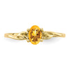 10k Polished 6x4mm Oval Genuine November/ Citrine Birthstone Size 7 Ring