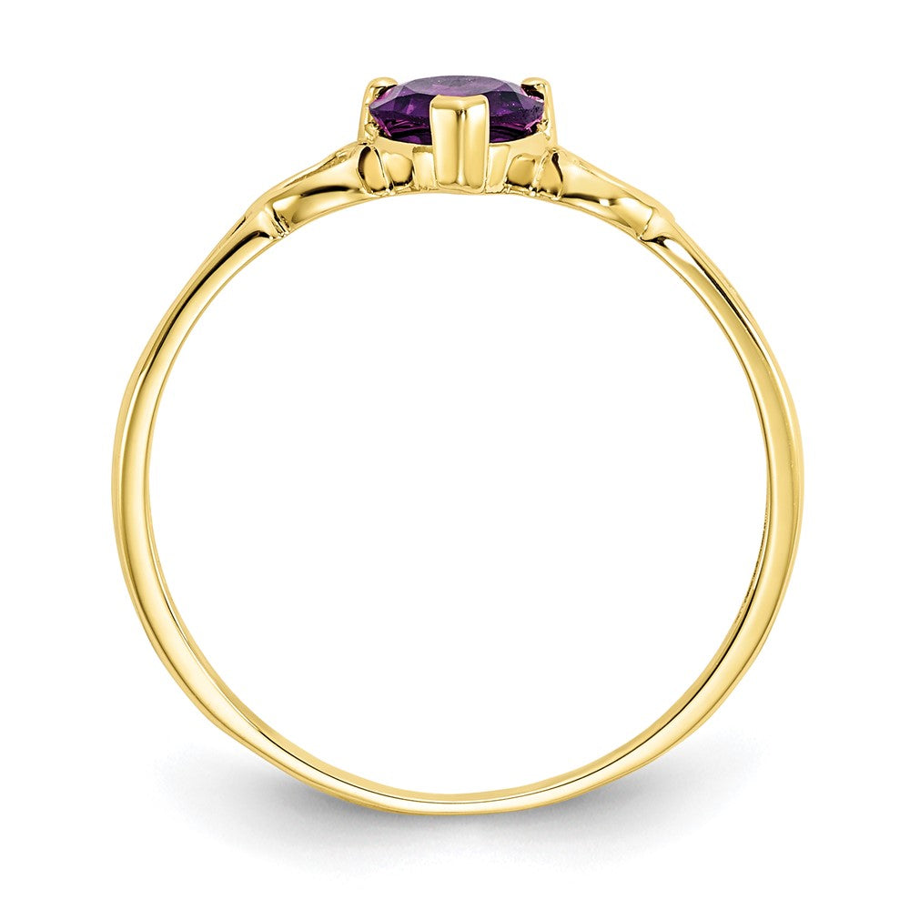 Genuine Birthstone Heart Ring — (02) February